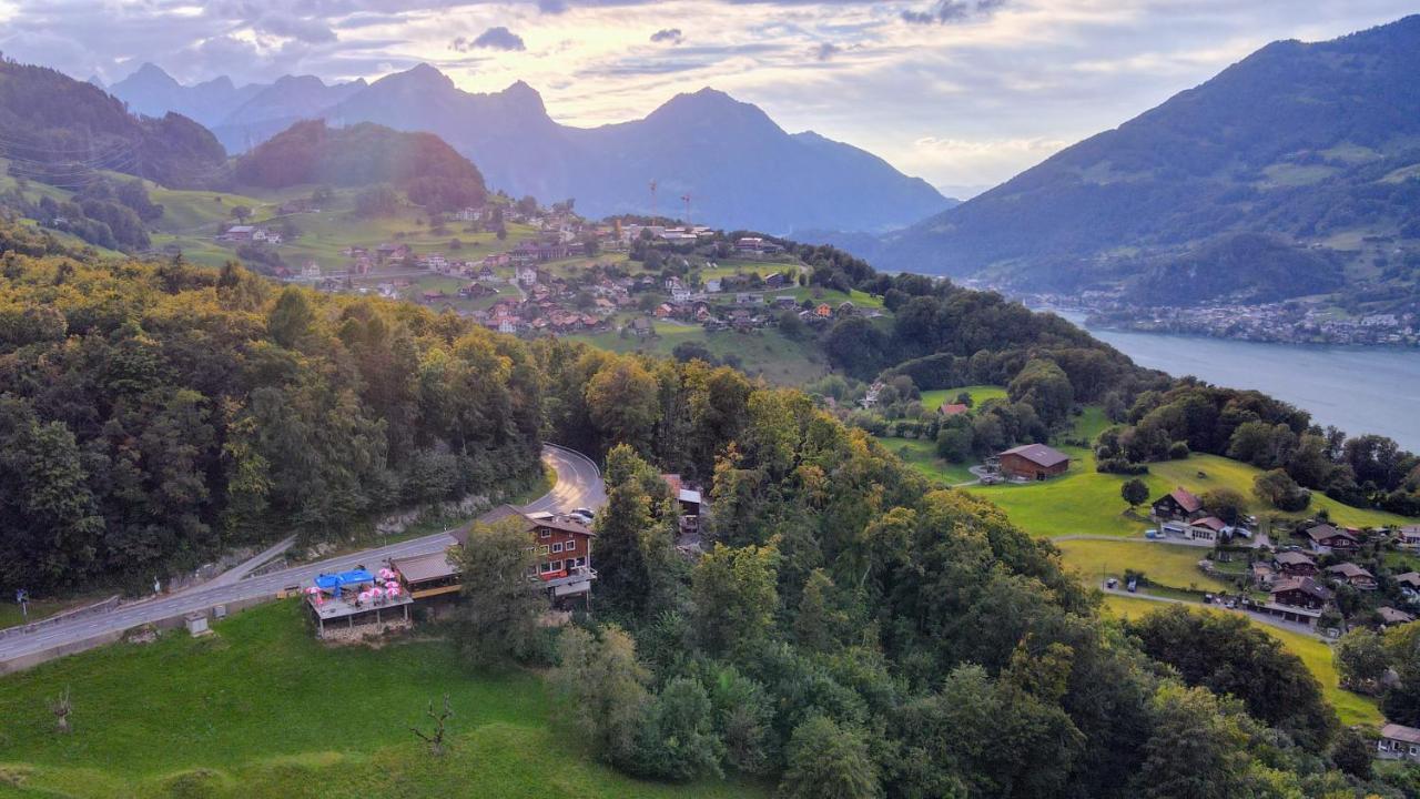 Hotel Cafe Seeblick Filzbach Eksteriør billede
